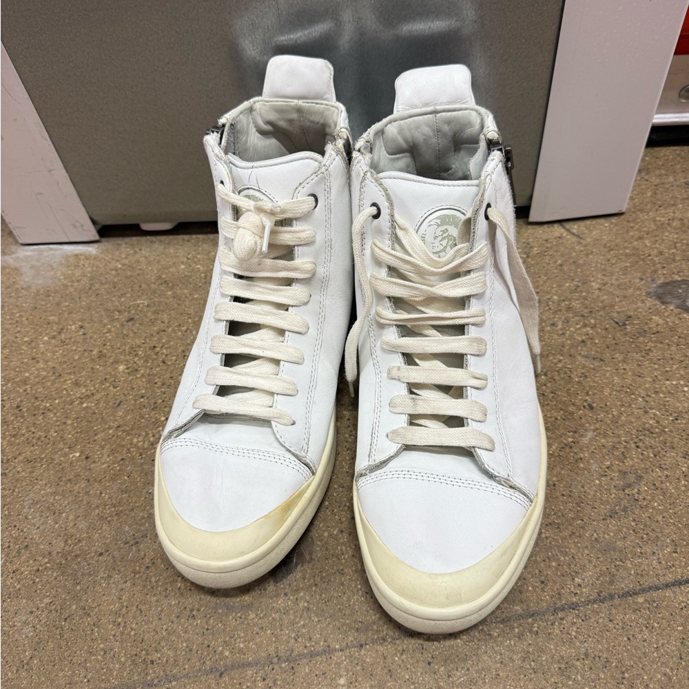 Diesel White High-Top Men's Sneakers - Classic Casual Style